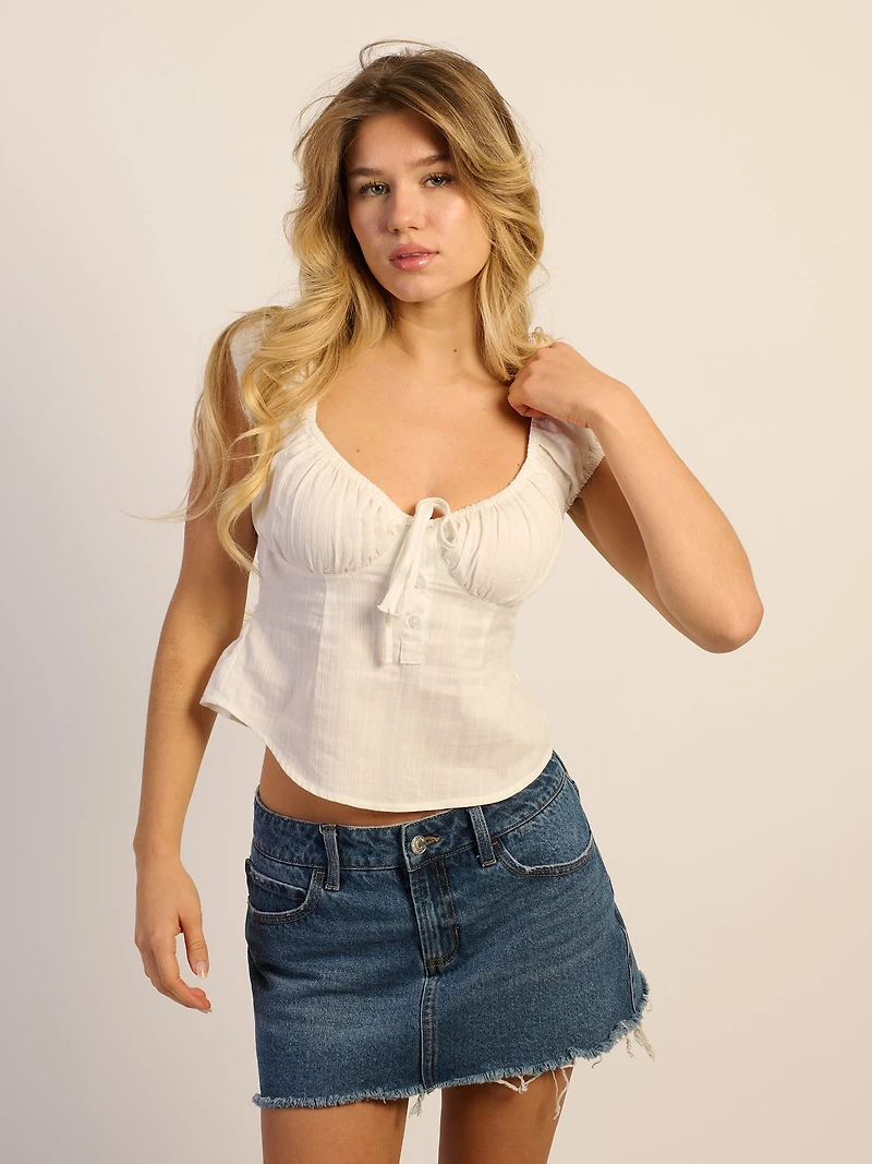 TOP HARLOW EMERY - BLANC