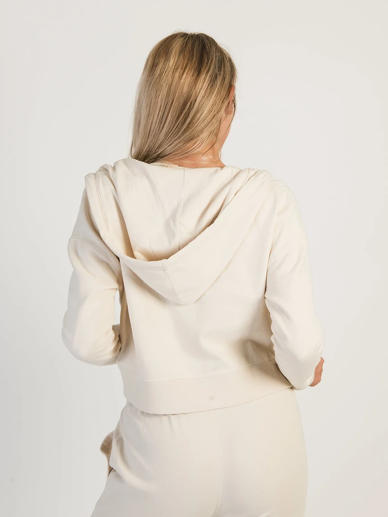 HARLOW JOSIE ZIP UP HOODIE - CREAM CLEARANCE
