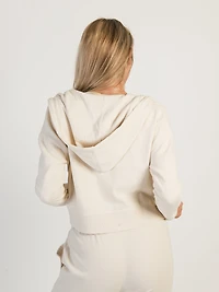 HARLOW JOSIE ZIP UP HOODIE - CREAM CLEARANCE