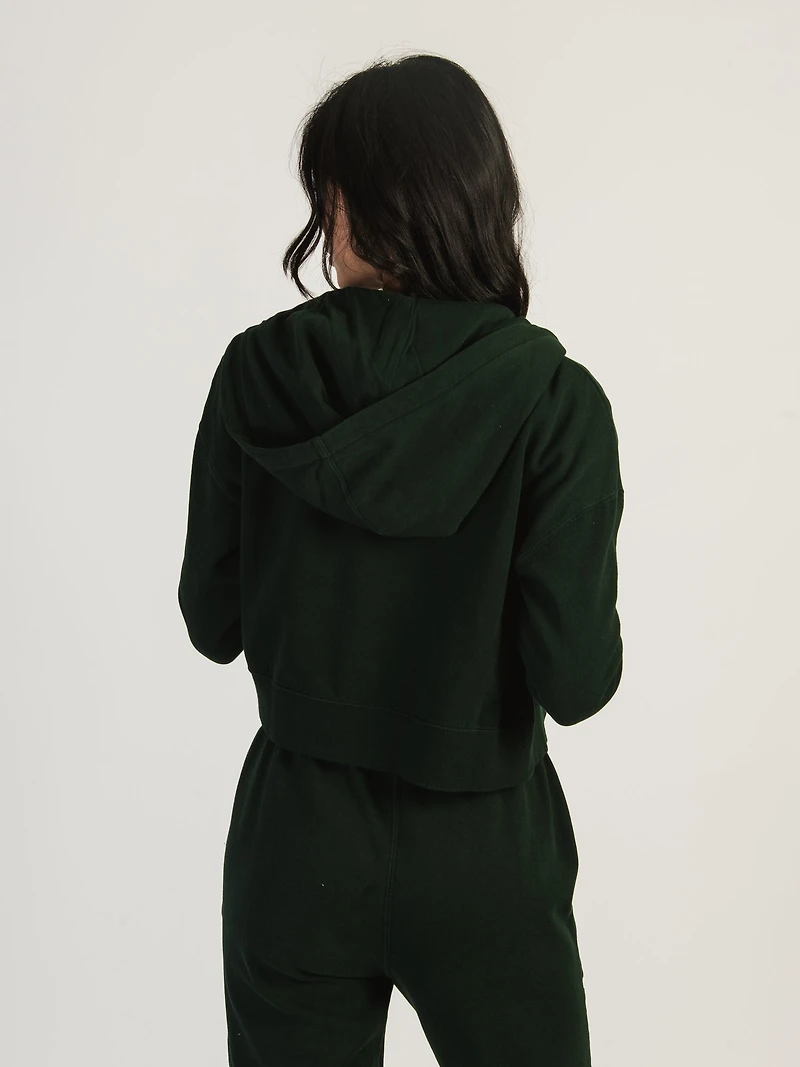 HARLOW JOSIE ZIP UP HOODIE - FOREST CLEARANCE