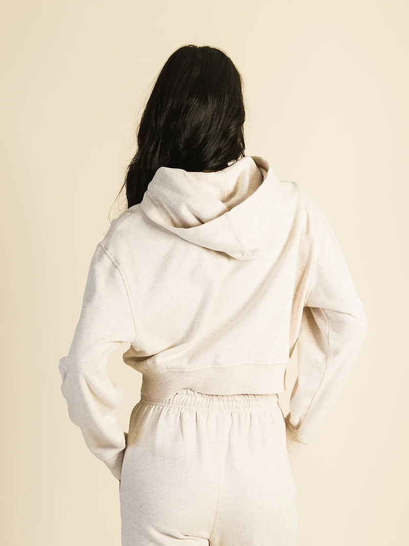 HARLOW BRE POPOVER MELANGE HOODIE - OATMEAL CLEARANCE