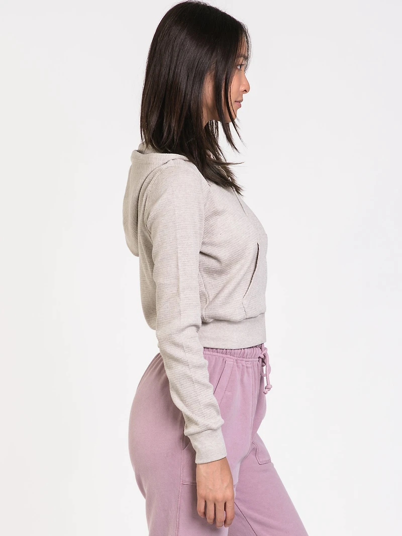 WOMENS GIANNA WAFFLE ZIP UP MIX