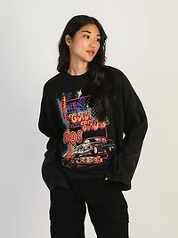 HARLOW MICHELLE CREW SWEATSHIRT - BLACK CLEARANCE