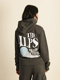 HARLOW HARLEY OVERSIZED BOYFRIEND PRINT HOODIE - CHARCOAL CLEARANCE