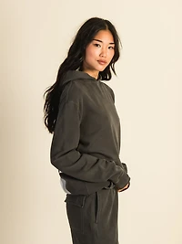 HARLOW HARLEY OVERSIZED BOYFRIEND PRINT HOODIE - CHARCOAL CLEARANCE