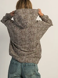 HARLOW CLOUD HOODIE - LEOPARD