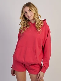 PULL À CAPUCHE HARLOW CLOUD - ROUGE LAVÉ