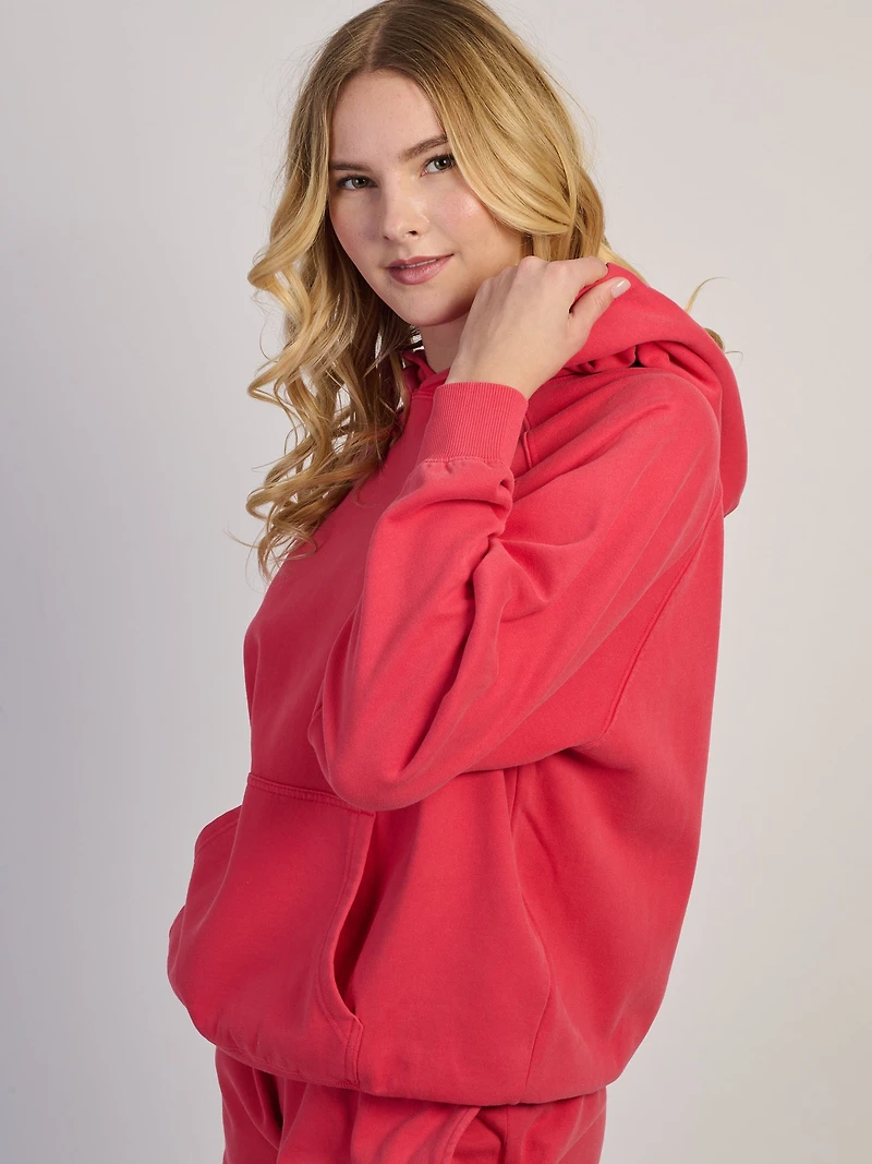 PULL À CAPUCHE HARLOW CLOUD - ROUGE LAVÉ