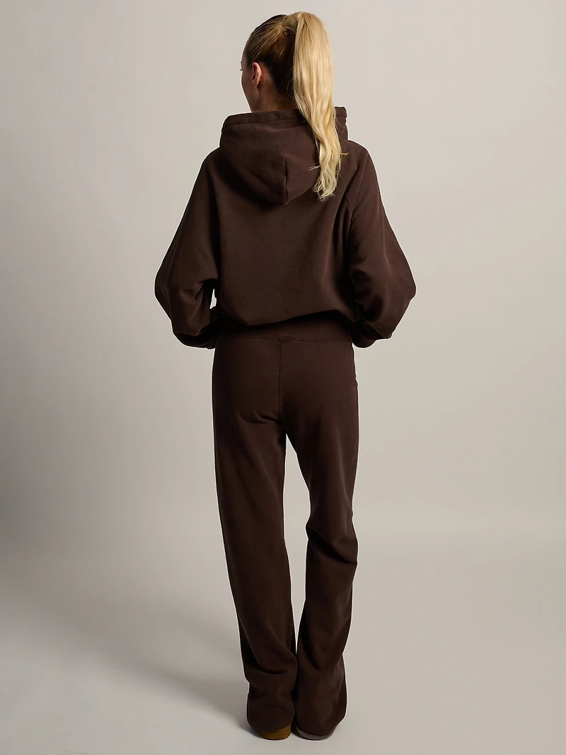 HARLOW CLOUD SWEAT À CAPUCHE - APPLICATIONS MARRON