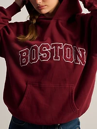 HARLOW CLOUD HOODIE - APPLIQUE BOURGOGNE