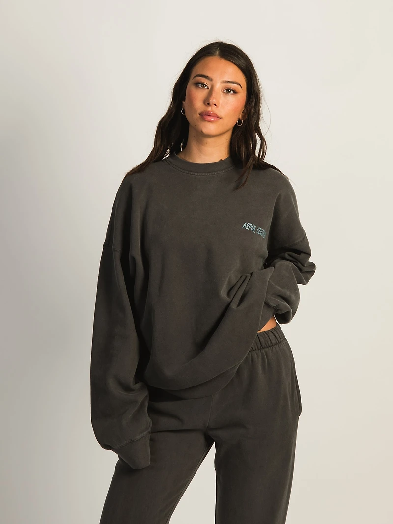 HARLOW MICHELLE PRINT CREWNECK - ASPEN CLEARANCE