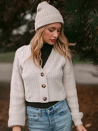 HARLOW CABLE CROPPED CARDI