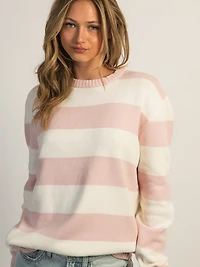 CHANDAIL RAS DU COU EN TRICOT HARLOW - STRIPE