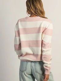 CHANDAIL RAS DU COU EN TRICOT HARLOW - STRIPE