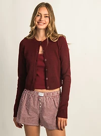 HARLOW COLLINS CARDIGAN - BURGUNDY