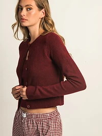 HARLOW COLLINS CARDIGAN - BURGUNDY