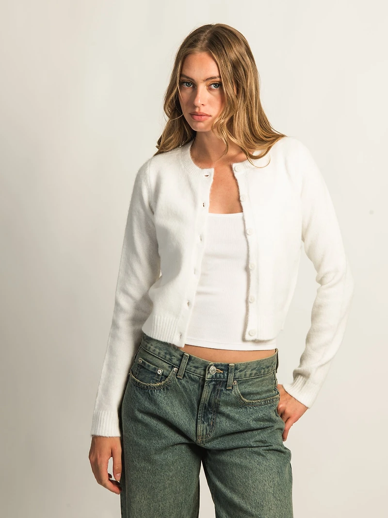 HARLOW COLLINS CARDIGAN - OFF WHITE