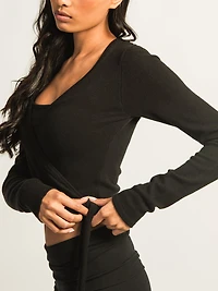 HARLOW GIA WRAP SWEATER