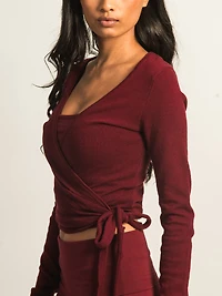 HARLOW GIA WRAP SWEATER