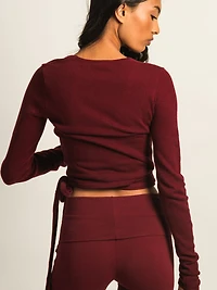 HARLOW GIA WRAP SWEATER