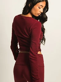 HARLOW GIA WRAP SWEATER