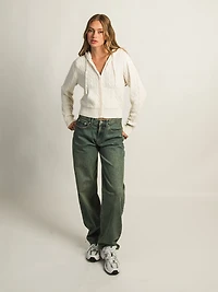 HARLOW MAUDE CABLE KNIT ZIP-UP - OFF WHITE