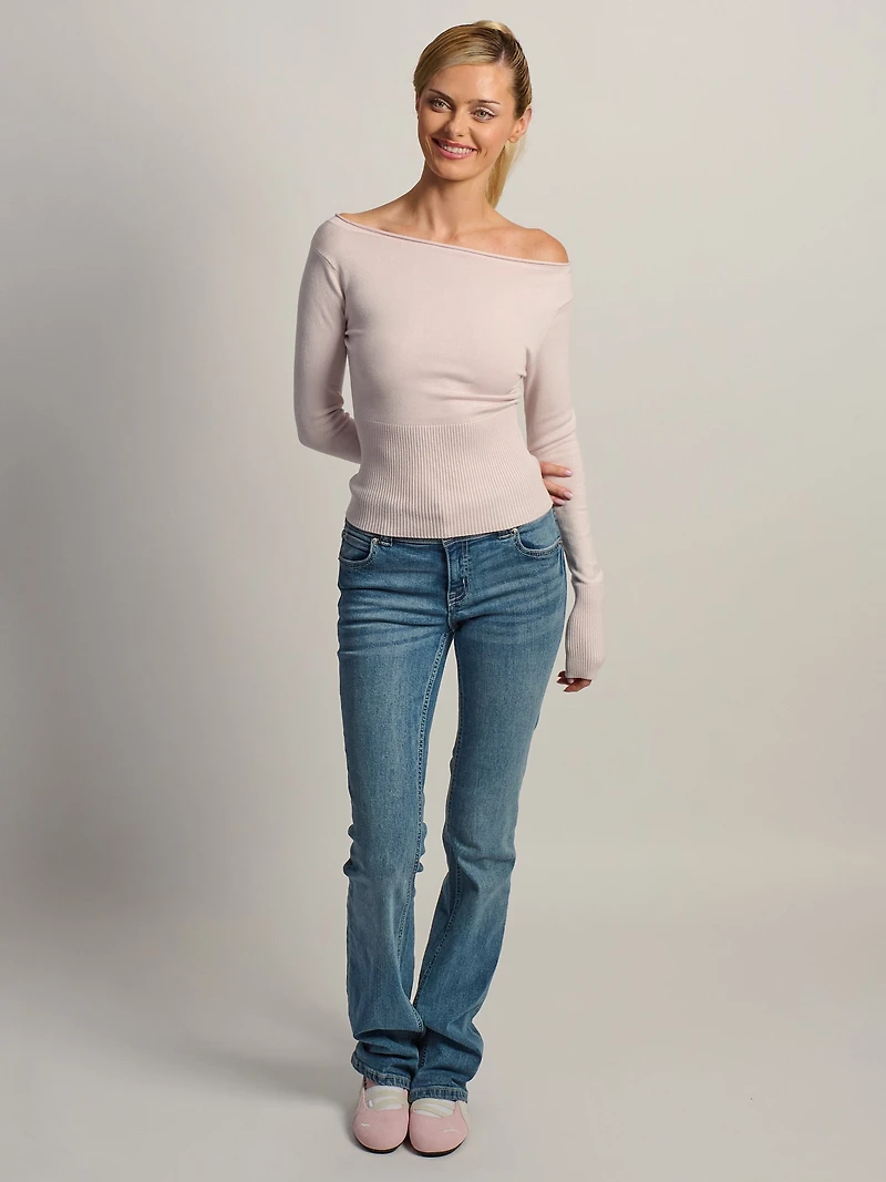 PULL À COL BATEAU HARLOW BRYNN - ROSE BÉBÉ