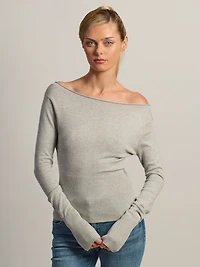 PULL COL BATEAU HARLOW BRYNN - GRIS CHINÉ