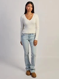 HARLOW PAIGE V - NECK SWEATER OFF WHITE