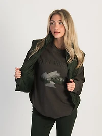 HARLOW ZOEY QUILTED VEST - FOREST CLEARANCE