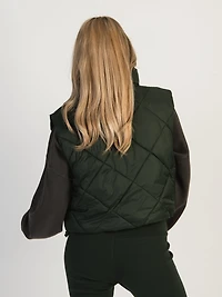 HARLOW ZOEY QUILTED VEST - FOREST CLEARANCE