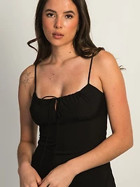 HARLOW VALERIE LONG DRESS - BLK/BLACK