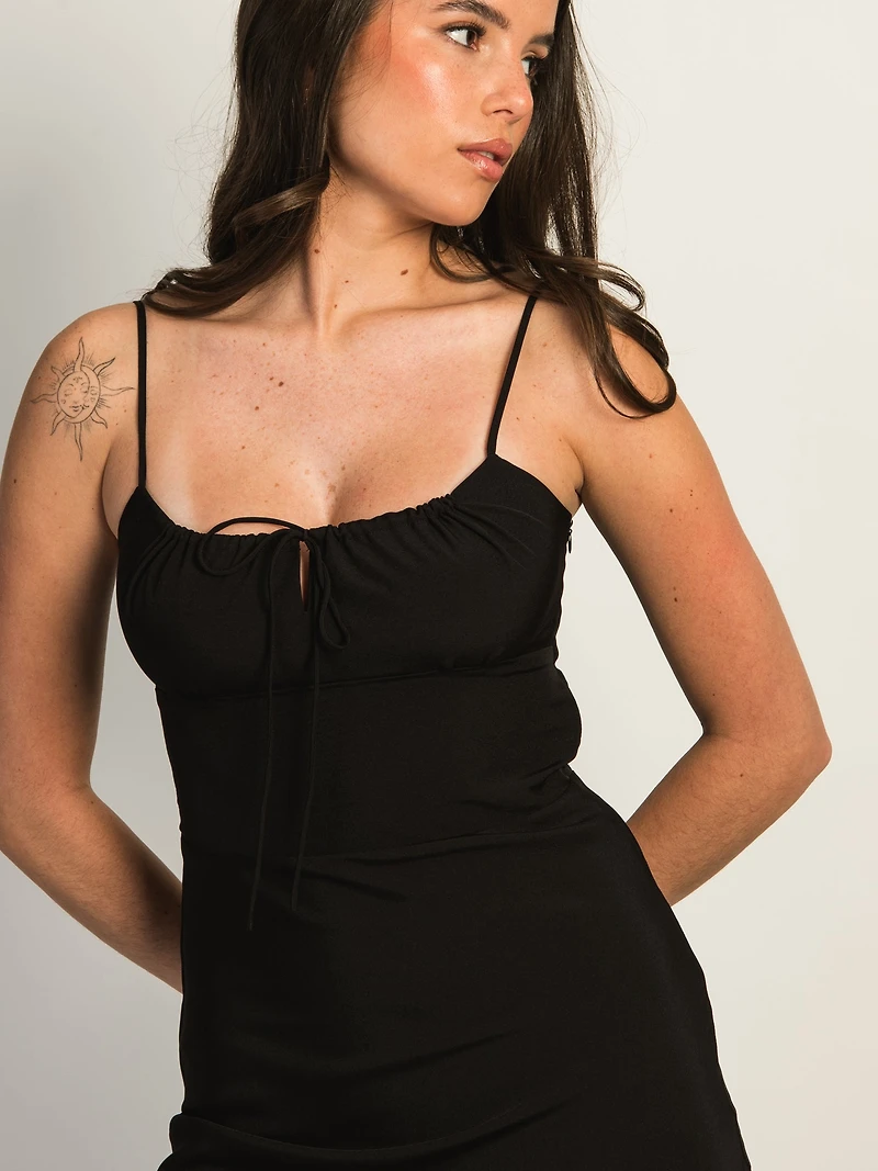 HARLOW VALERIE LONG DRESS - BLK/BLACK