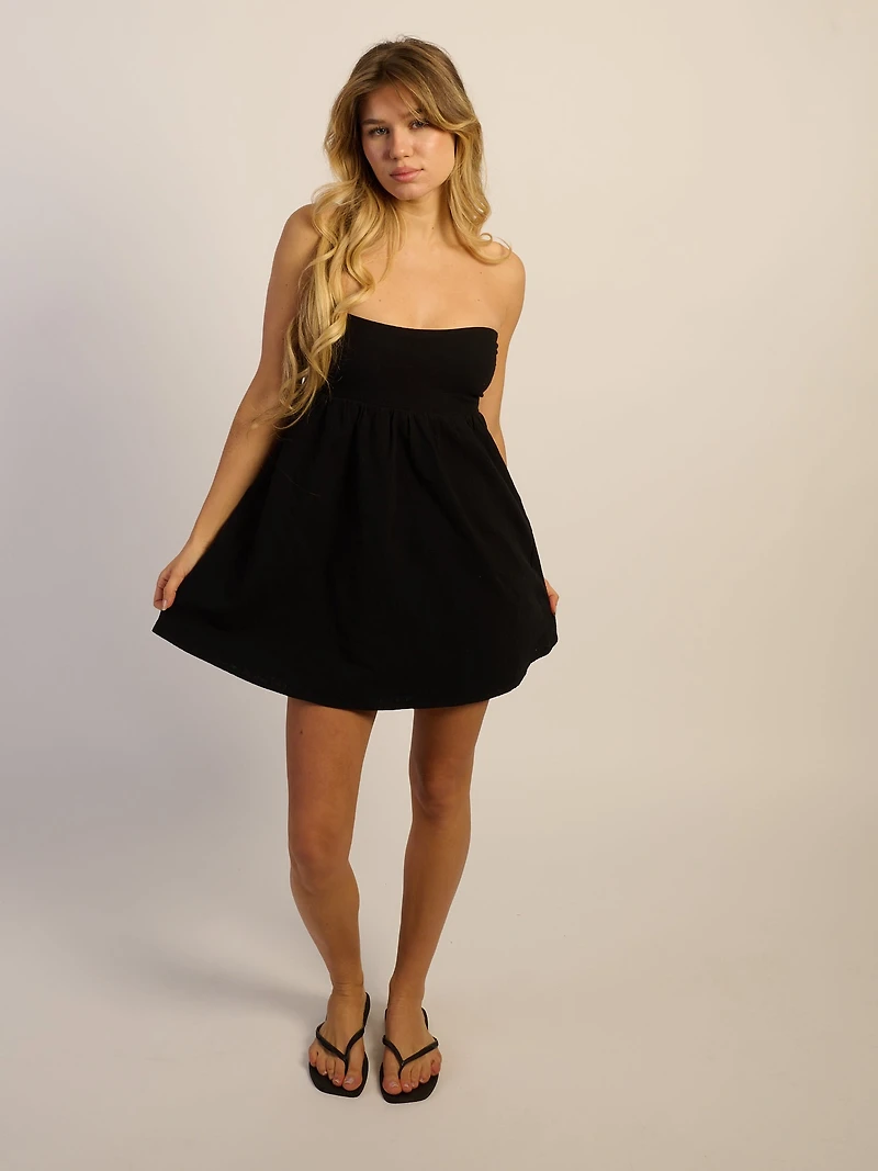 HARLOW JUNE DRESS - BLACK