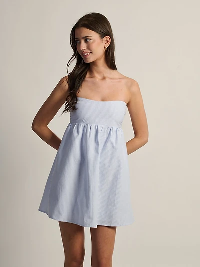 HARLOW JUNE DRESS - PINSTRIPE