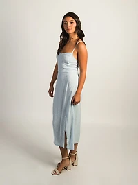 ROBE FENDUE HARLOW MALIA - BLEU