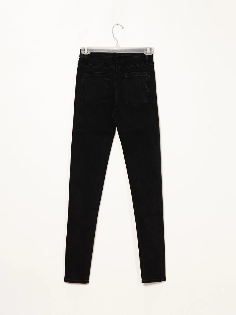 JEAN SKINNY TAILLE HAUTE POUR FEMMES - NOIR LIQUIDATION