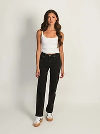 JEAN DROIT TAILLE MI-HAUTE HARLOW - NOIR