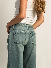 HARLOW BAGGY BOYFRIEND JEAN TIE WAIST - MID WASH