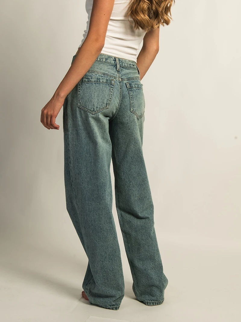 HARLOW BAGGY BOYFRIEND JEAN TIE WAIST - MID WASH