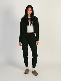 HARLOW HIGH RISE FLEECE JOGGER - FOREST CLEARANCE