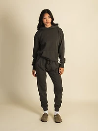 HARLOW HIGH RISE FLEECE JOGGER - CHARCOAL CLEARANCE
