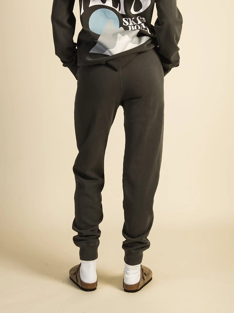 HARLOW HIGH RISE FLEECE JOGGER - CHARCOAL CLEARANCE