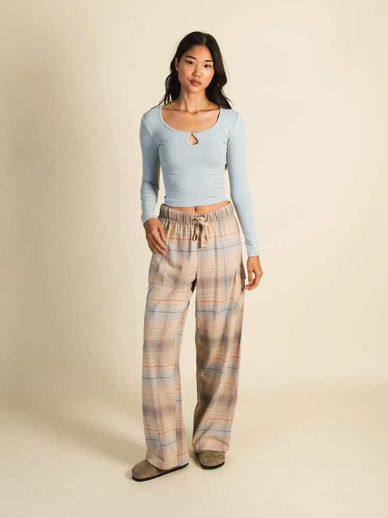 HARLOW KHLOE CARGO PANT - SAND CLEARANCE