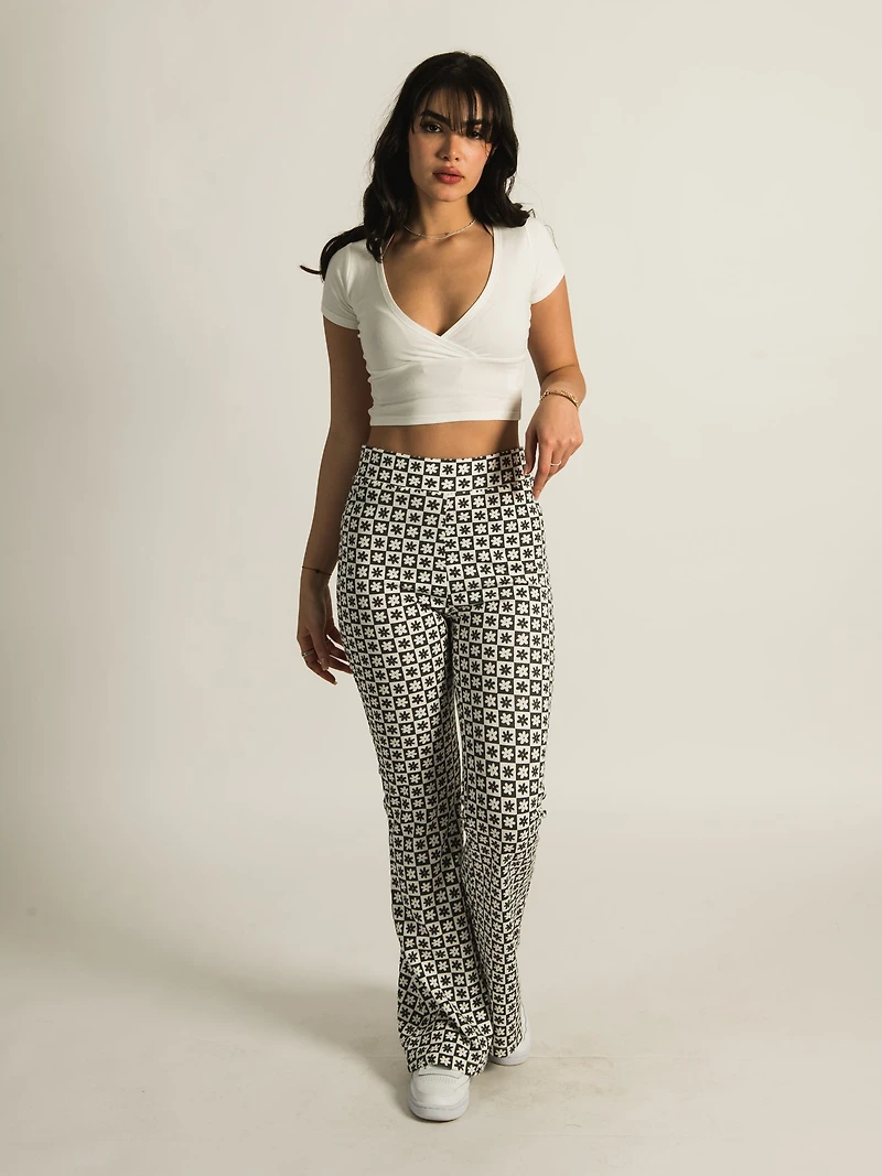 HARLOW HIGHRISE PRINT FLARE PANT - DÉSTOCKAGE