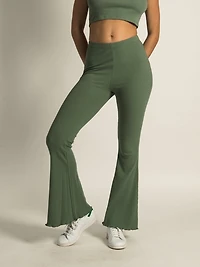 HARLOW RIBBED FLARE PANT - CLEARANCE