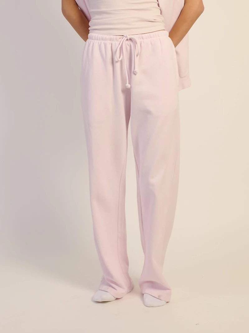 HARLOW STELLA STRAIGHT LEG SWEATPANT - BABY PINK