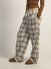 HARLOW PLAID PANT - CREAM
