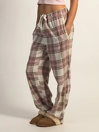 HARLOW PLAID PANT - PINK