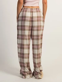 HARLOW PLAID PANT - PINK